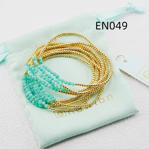 Enewton Amazonite & Gold Bead Nine-Piece Bracelet Set - Picture 5 of 7
